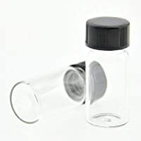 Pxyelec - Botellas de vidrio de muestra de líquido transparente con tapón de rosca- 5ml- transparente